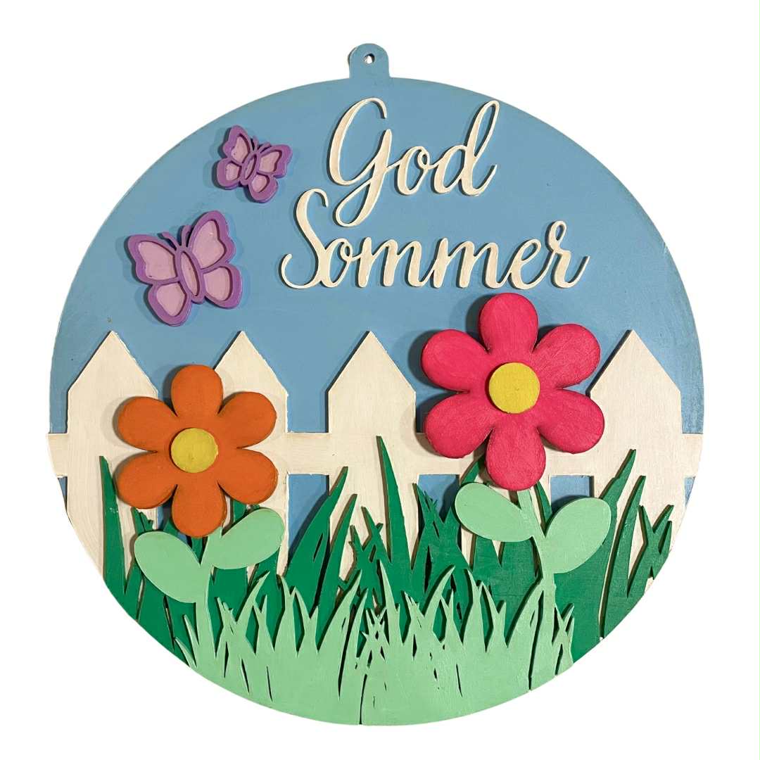 Skilt - God sommer «Sommerhage»