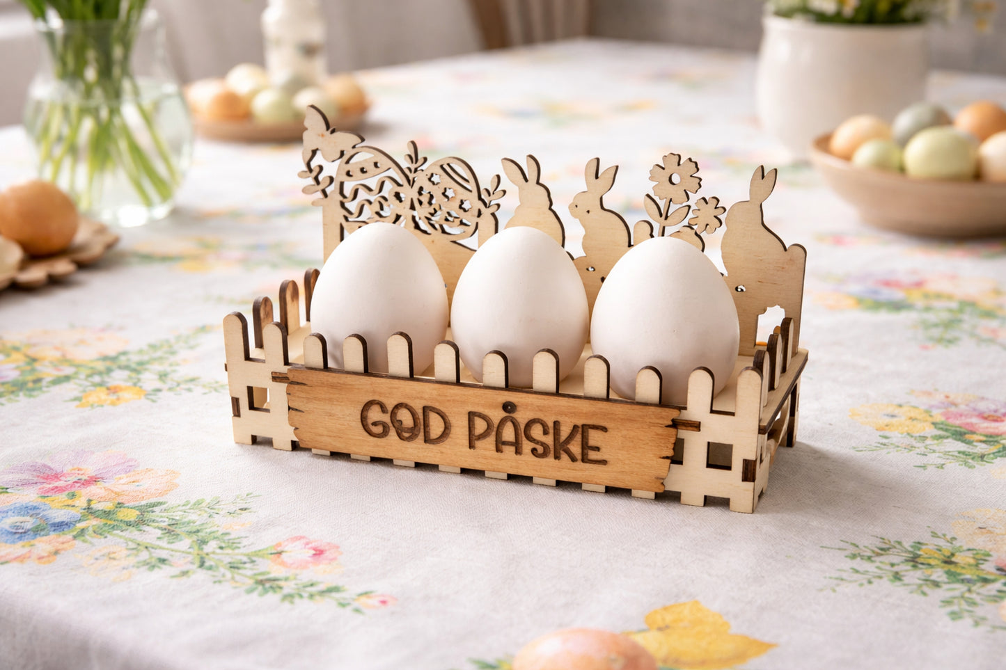 God Påske - Eggholder for 3 egg