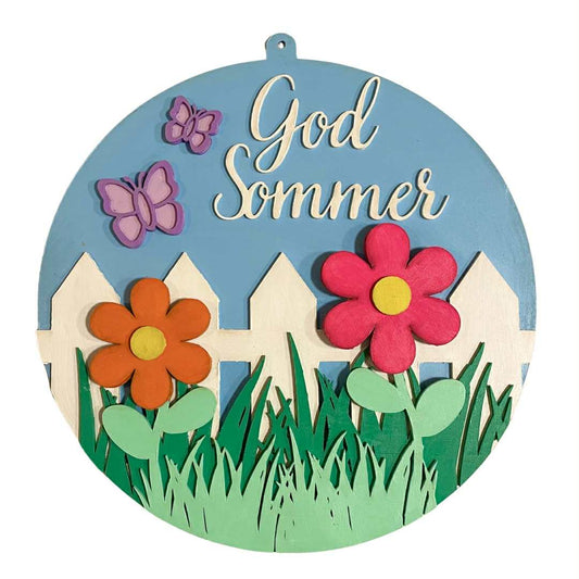 Skilt - God sommer «Sommerhage»
