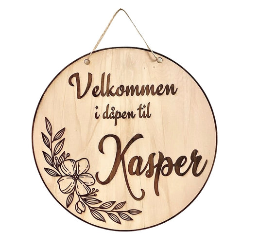 Skilt - velkommen i dåp